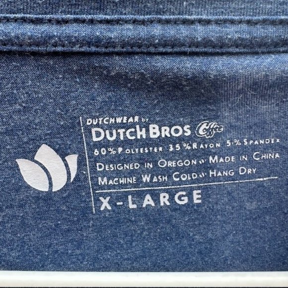Dutch Bros S+XL+XXLBlue T-Shirt A Better World Rare Oregon Coffee Windmill DB - Picture 6 of 9